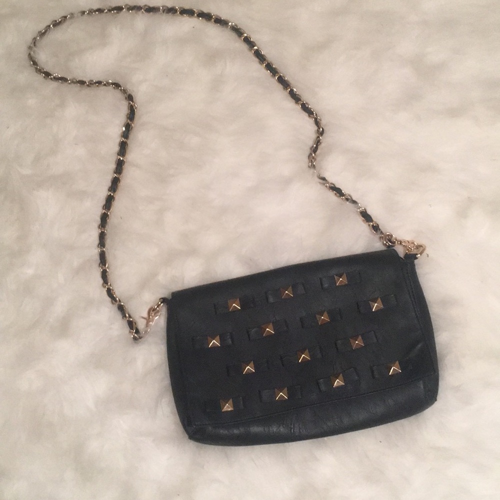 Black studded purse